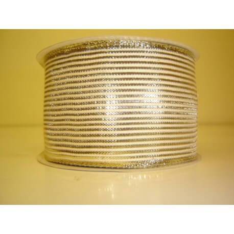 CINTA COTON BEIG DORADA 6 CM MIL RALLAS