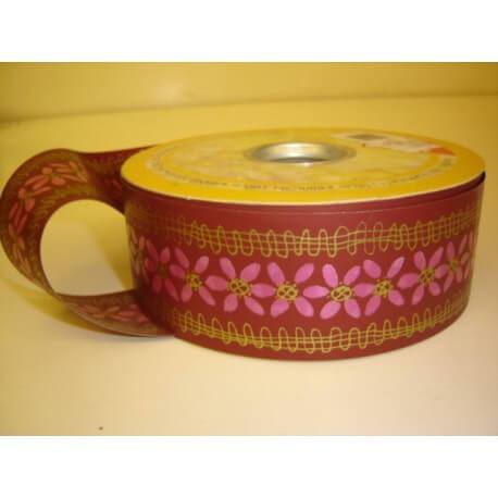 CINTA DOBLE CARA GRANATE