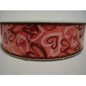 CINTA CORAZON LOVE ROSA (34 mm x 100 m)