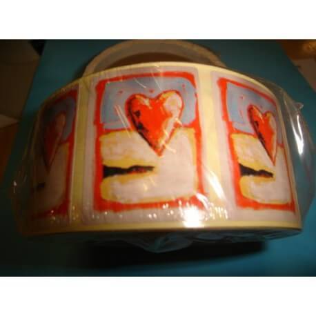 ETIQUETA CORAZON X 500 UND 