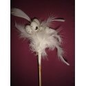 HUEVOS CON PLUMAS BLANCA X 12 UNIDADES