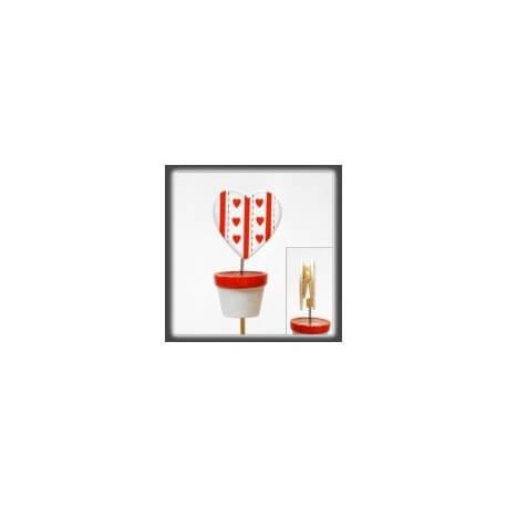 PINCK MACETA CORAZON CON PINZA (8 cm x 50 cm)