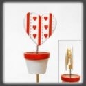 PINCK MACETA CORAZON CON PINZA (8 cm x 50 cm)