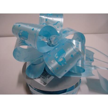 LAZO BEBE AZUL 48 MM X 40 MTRS AUTOMATICO