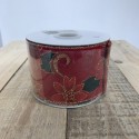 CINTA NAVIDAD POINSETTIA - 6CM